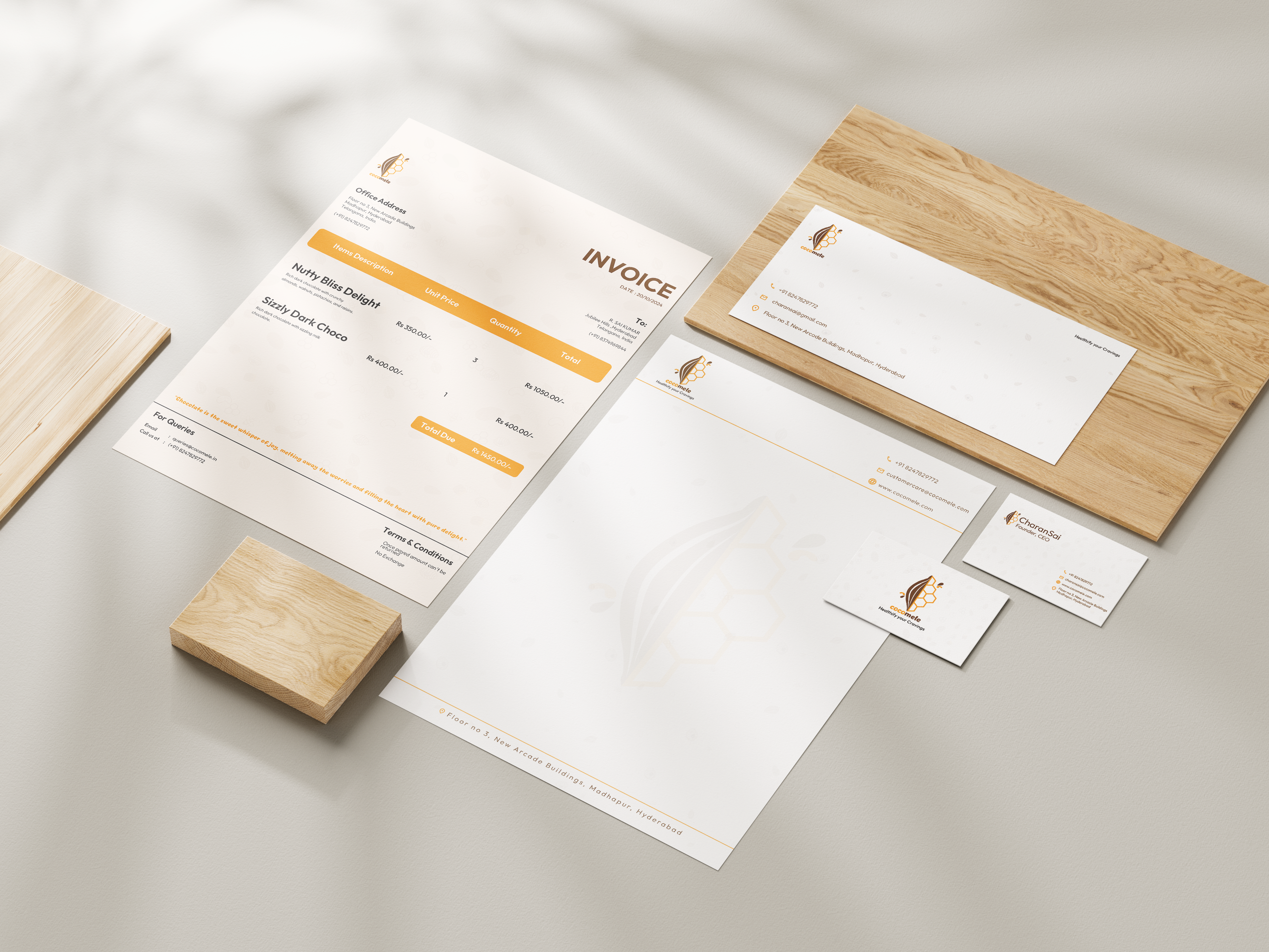 Cocomele Free Stationery Mockup