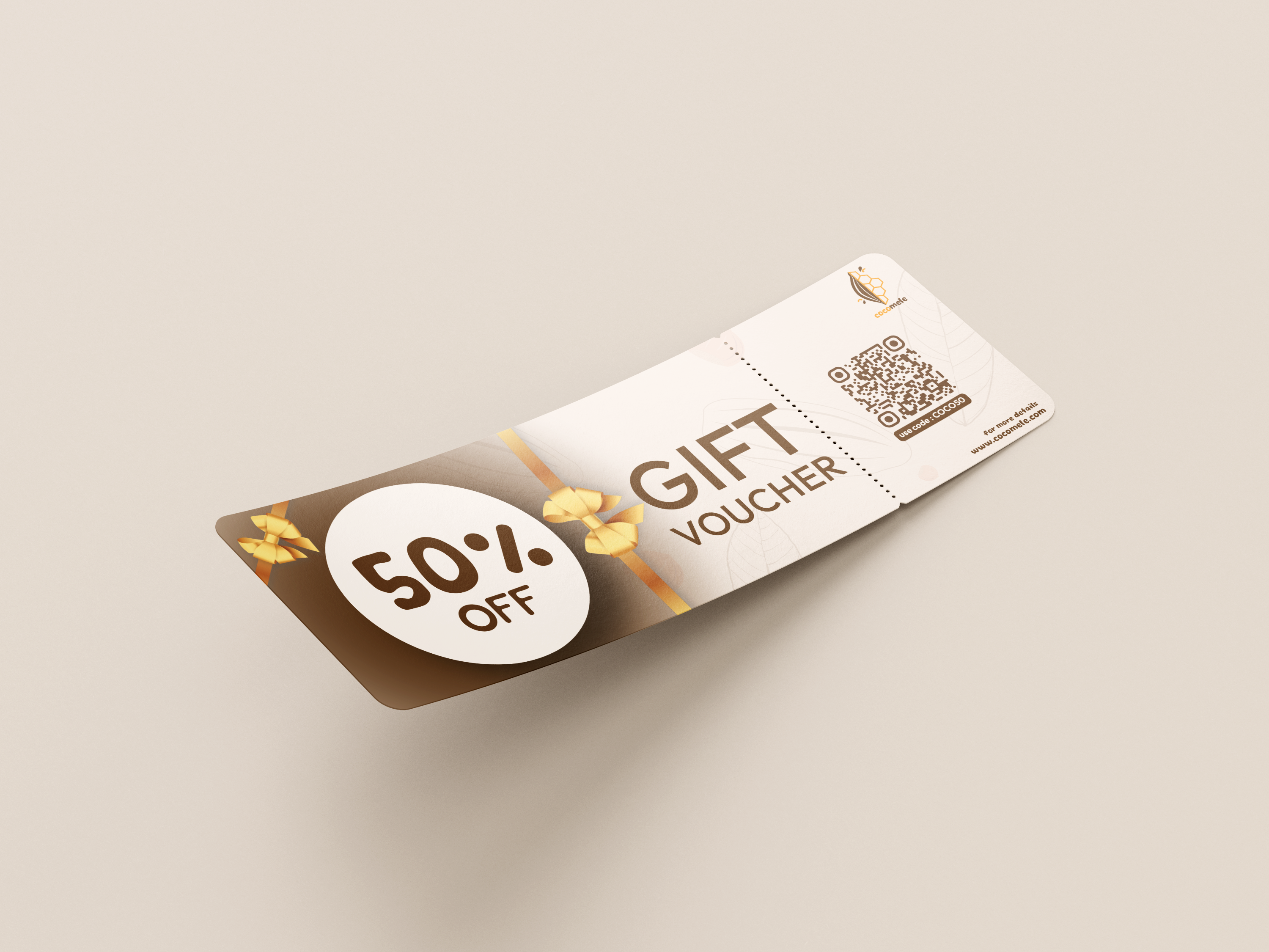 Cocomele Gift Voucher Mockup