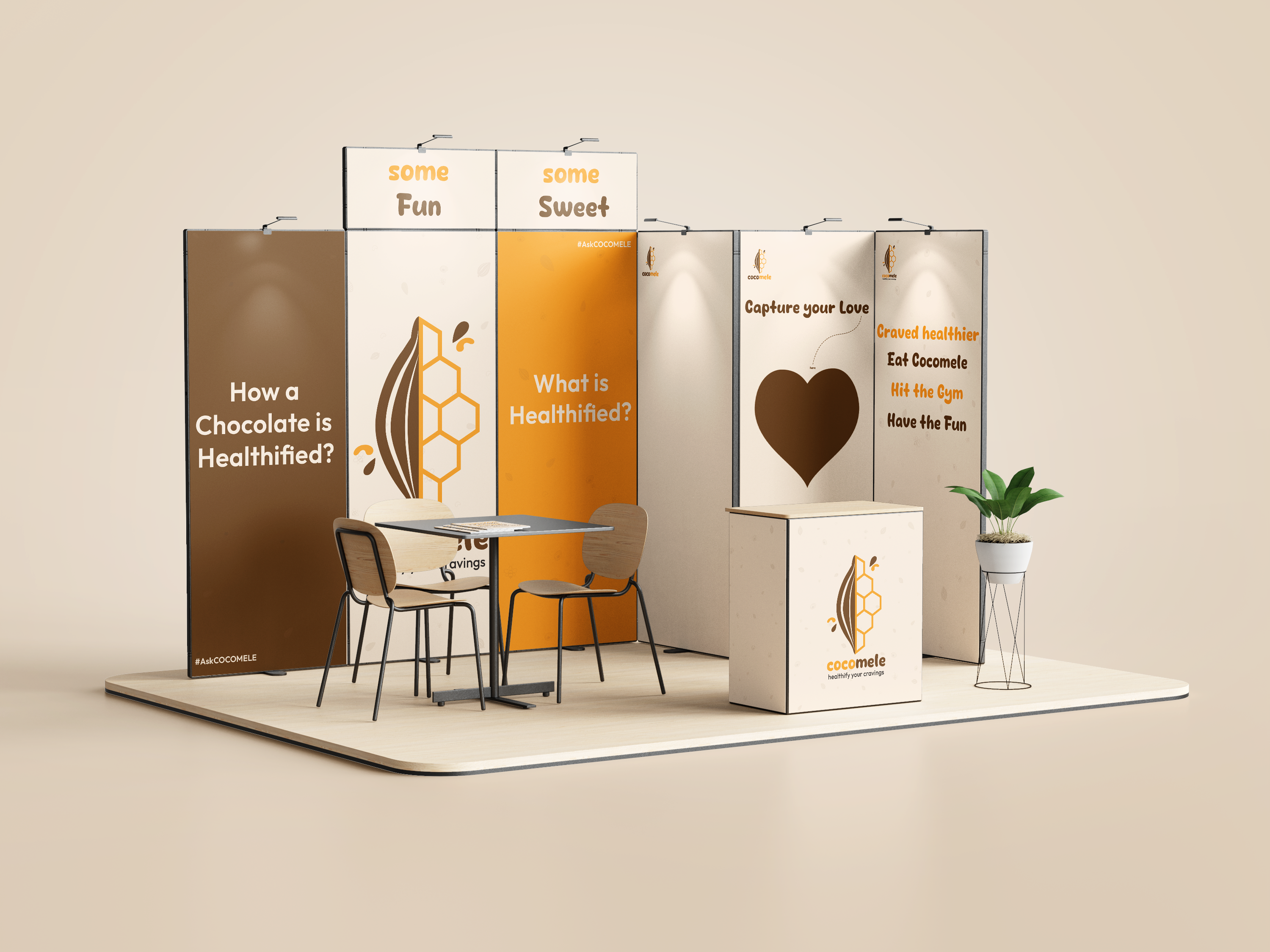 Cocomele Exhibition Stall Mockup