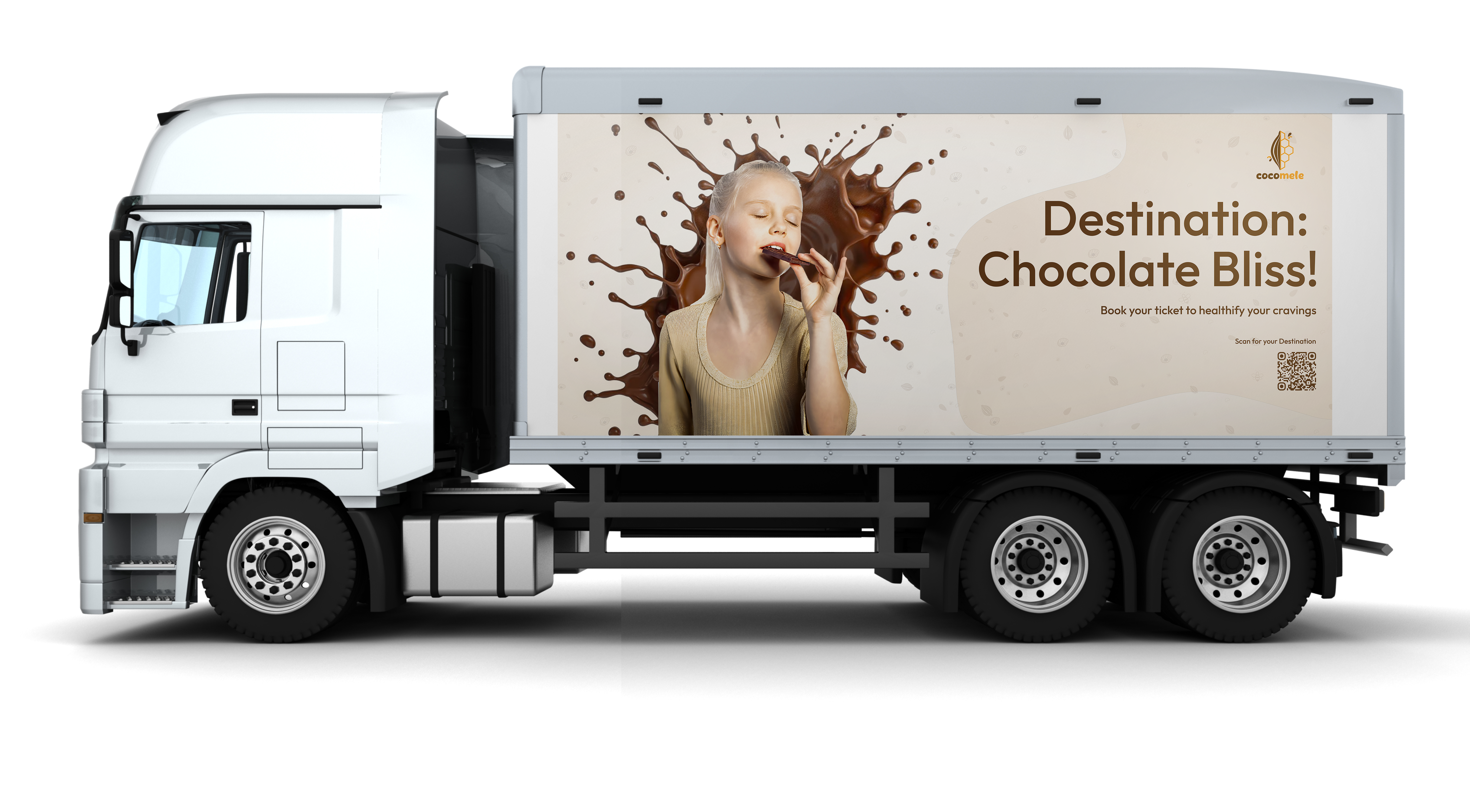 Cocomele Truck Transit Ad Mockup